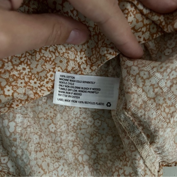 🦋 Universal Thread Orange Prairie Boho Bohemian Ruffle Mid Sleeve Blouse XXL - Picture 3 of 6